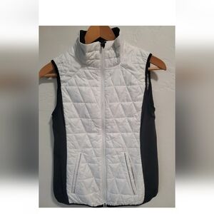 Lole White and Black Quilted Vest